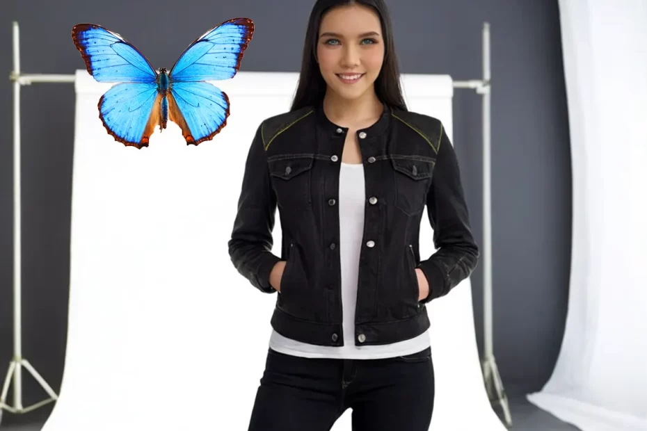 Calça jeans cintura baixa e jaqueta de couro interessante look