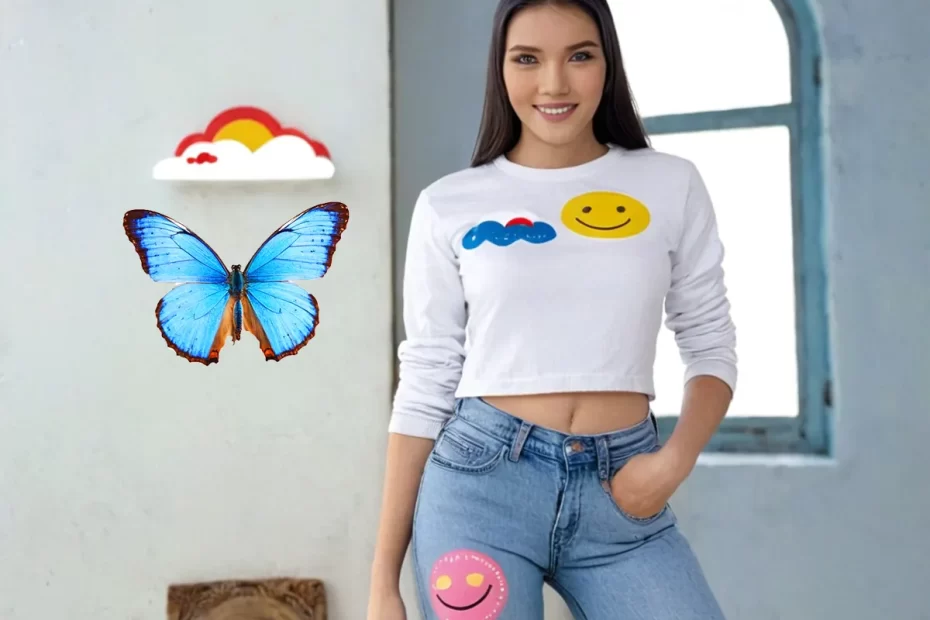 Calça jeans cintura baixa com estampa anime um interessante look