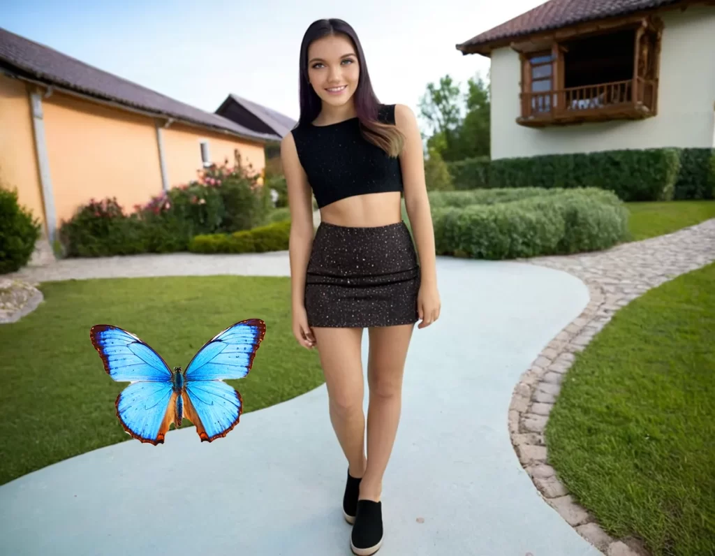 Look feminino mini saia glitter
