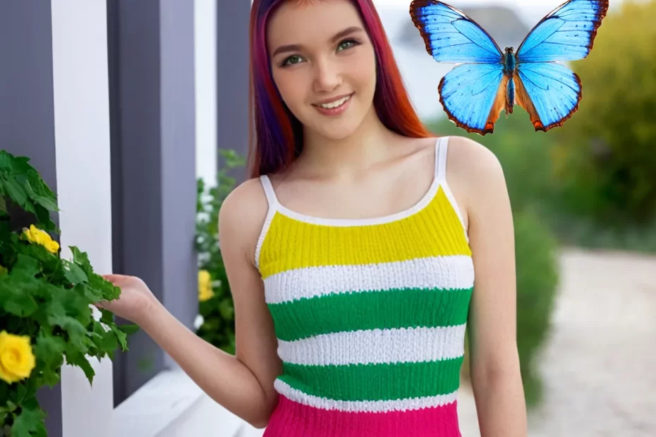 Look feminino top de alcinha listrado colorido outono 2025