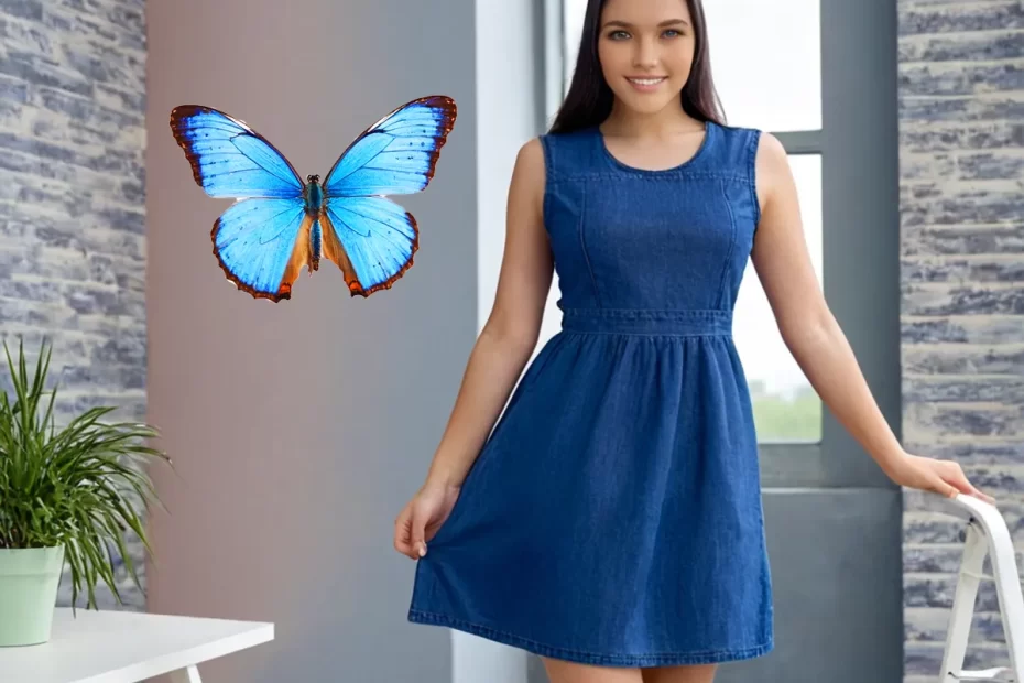 Vestido jeans evangélico look outono 2025