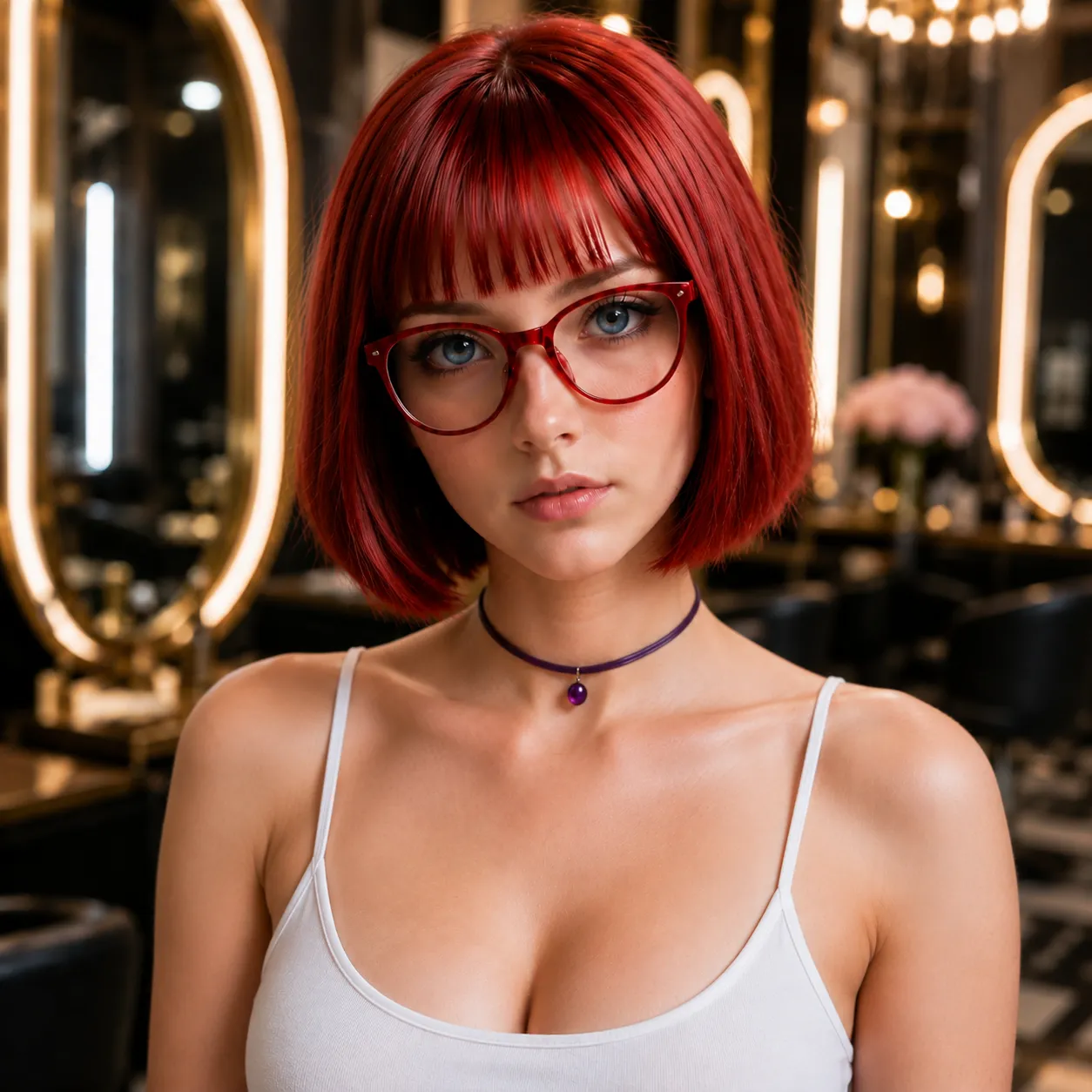 Cabelo curto feminino finalizado com brilho e definição