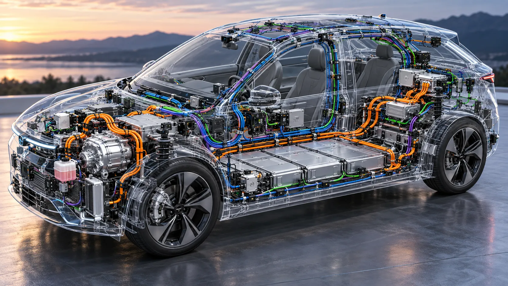 Cabos de carros elétricos: materiais, dados e calor